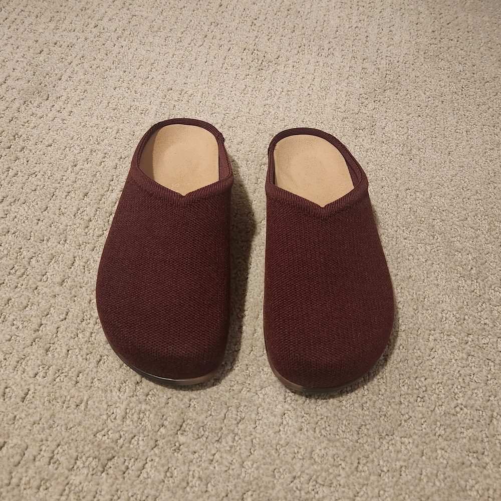 Rothy's Blue and Brown Slip-On Shoes